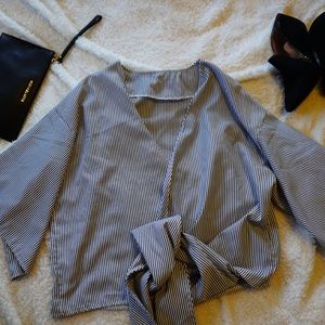 Black And White Stripped Blouse